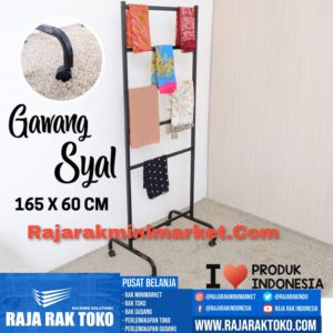 Rak Gawang Syal / Kerudung Tipe GS-60 | Rak Display Toko Pakaian Busana Distro rajarakminimarket raja rak indonesia raja rak gudang raja rak toko